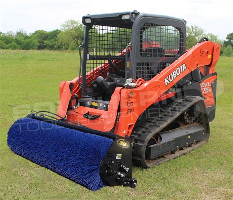 skid steer power broom attachment|rotary broom for skid steer.